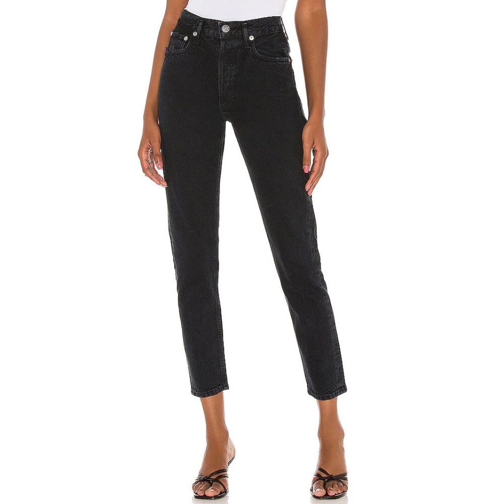 Agolde Black Ankle Crop Jeans